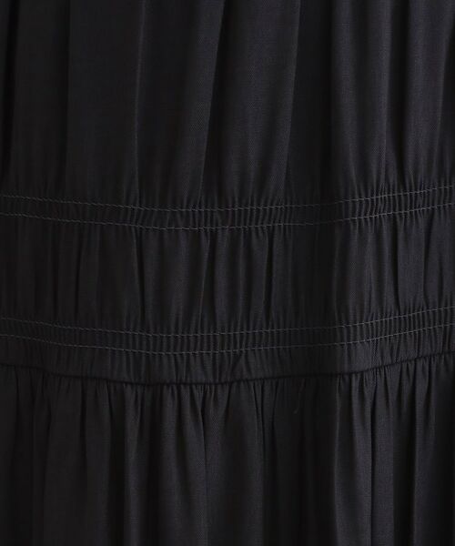 grove / グローブ ロング・マキシ丈スカート | 軽やかに体型カバーも叶う　シャーリングティアードスカート | 詳細4