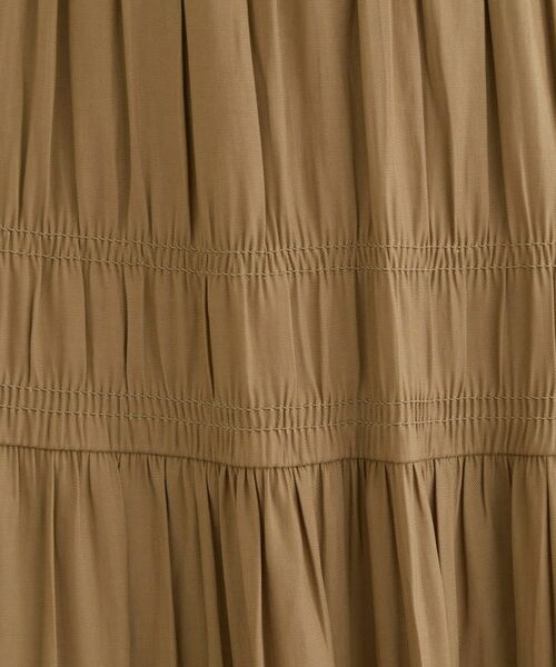 grove / グローブ ロング・マキシ丈スカート | 軽やかに体型カバーも叶う　シャーリングティアードスカート | 詳細8