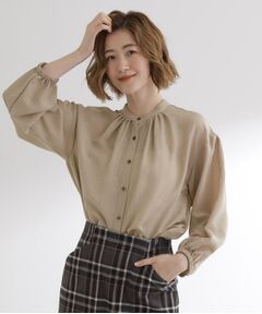 grove / グローブ シャツ・ブラウス | 【ひんやり/洗える】シアースタンドネックシャツブルゾン