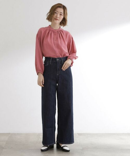 grove / グローブ シャツ・ブラウス | 【ひんやり/洗える】シアースタンドネックシャツブルゾン | 詳細16