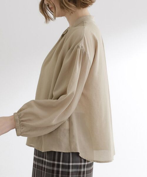 grove / グローブ シャツ・ブラウス | 【ひんやり/洗える】シアースタンドネックシャツブルゾン | 詳細20