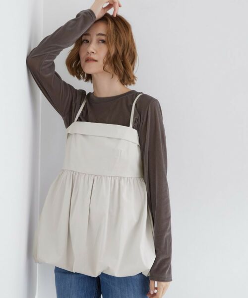 grove / グローブ シャツ・ブラウス | バルーンキャミビスチェ(ライトグレー(011))