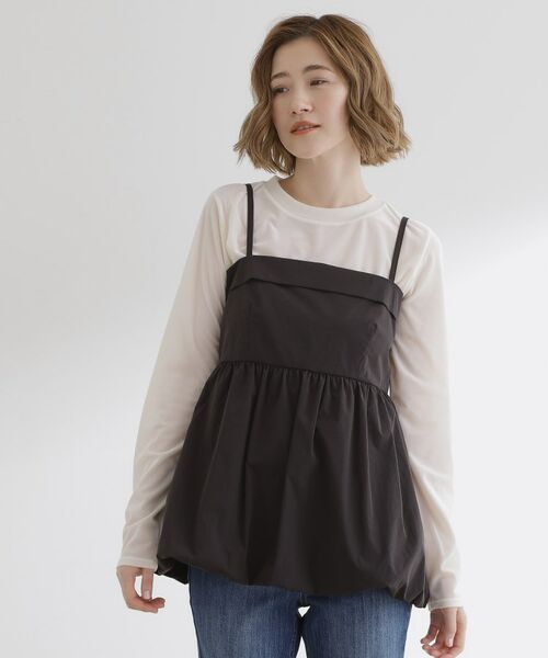 grove / グローブ シャツ・ブラウス | バルーンキャミビスチェ(ブラック(019))