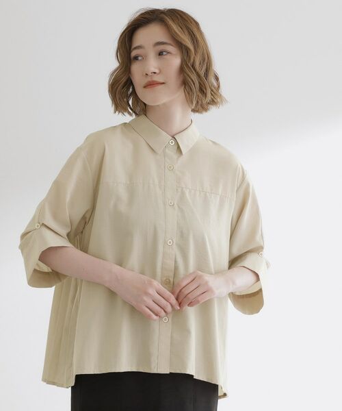 grove/グローブ 【2WAY】1枚でも羽織っても。使える大人のシャツスタイル グレージュ(050) 03(L) grove/グローブ 【2WAY】1枚でも羽織っても。使える大人のシャツスタイル グレージュ(050) 03(L)