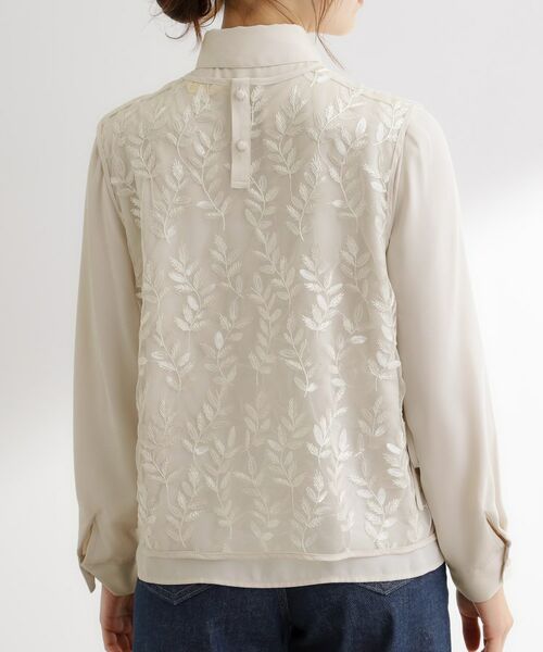 grove / グローブ シャツ・ブラウス | リーフ刺繍スパンコールベスト&ブラウスセット | 詳細17
