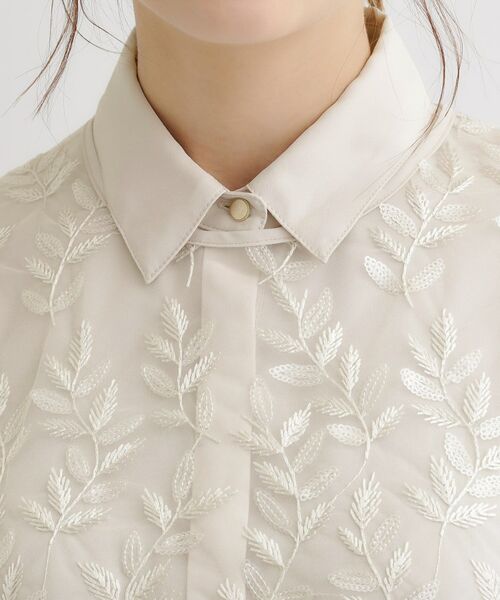 grove / グローブ シャツ・ブラウス | リーフ刺繍スパンコールベスト&ブラウスセット | 詳細18