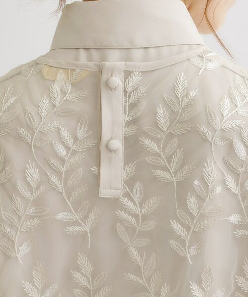 grove / グローブ シャツ・ブラウス | リーフ刺繍スパンコールベスト&ブラウスセット | 詳細19
