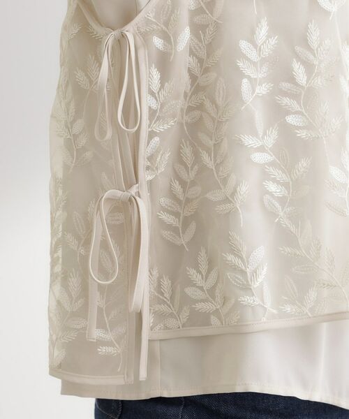 grove / グローブ シャツ・ブラウス | リーフ刺繍スパンコールベスト&ブラウスセット | 詳細21