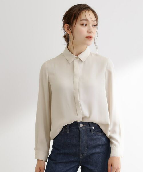 grove / グローブ シャツ・ブラウス | リーフ刺繍スパンコールベスト&ブラウスセット | 詳細4