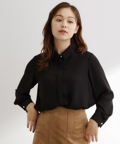 grove / グローブ シャツ・ブラウス | リーフ刺繍スパンコールベスト&ブラウスセット | 詳細9