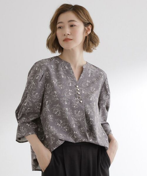 grove / グローブ シャツ・ブラウス | 【洗える/お仕事】美しさが続く袖タックブラウス | 詳細13