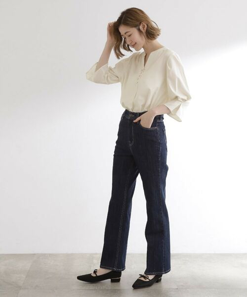 grove / グローブ シャツ・ブラウス | 【洗える/お仕事】美しさが続く袖タックブラウス | 詳細3