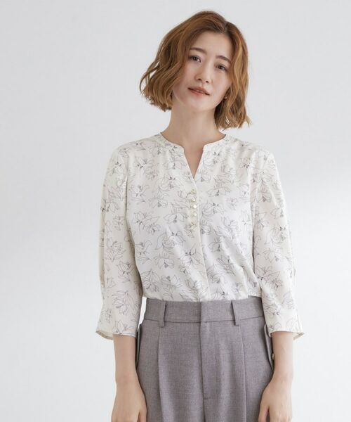 grove / グローブ シャツ・ブラウス | 【洗える/お仕事】美しさが続く袖タックブラウス | 詳細9