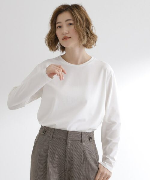 grove/グローブ ボーダーアソートベーシックロンT オフホワイト(003) 01(S)