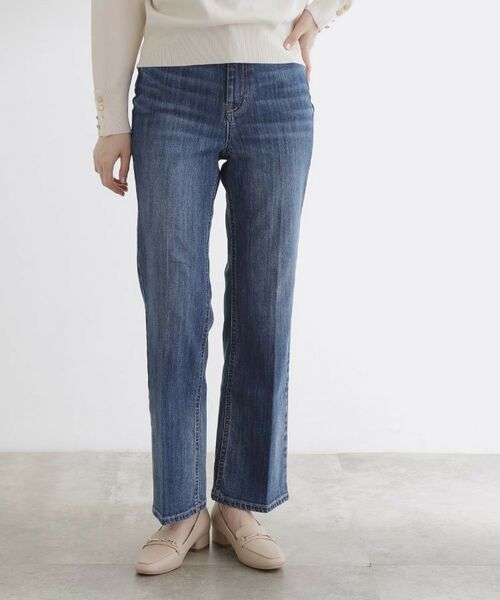 grove / グローブ デニムパンツ | 【美シルエット/選べる着丈】大人のためのソフトフレアーデニム | 詳細5