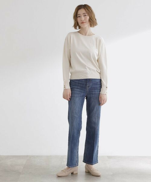 grove / グローブ デニムパンツ | 【美シルエット/選べる着丈】大人のためのソフトフレアーデニム | 詳細6