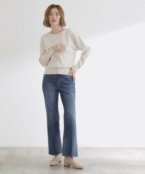 grove / グローブ デニムパンツ | 【美シルエット/選べる着丈】大人のためのソフトフレアーデニム | 詳細7