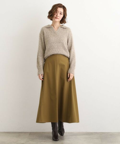 grove / グローブ ニット・セーター | ラメフェザーヤーン オープンカラーニット | 詳細10