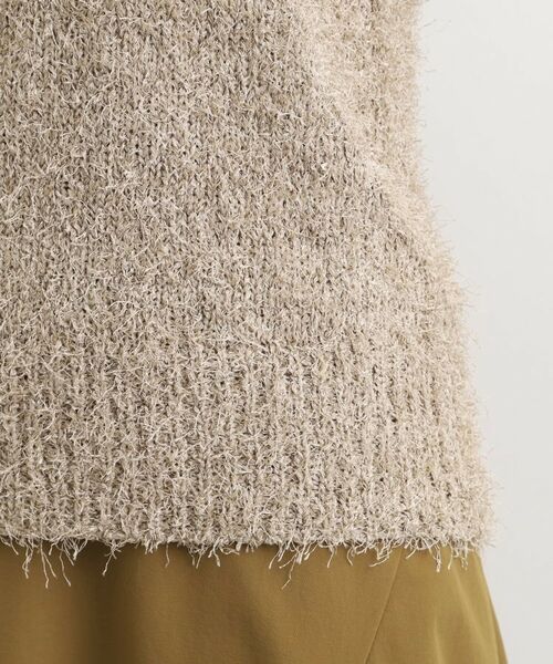 grove / グローブ ニット・セーター | ラメフェザーヤーン オープンカラーニット | 詳細23