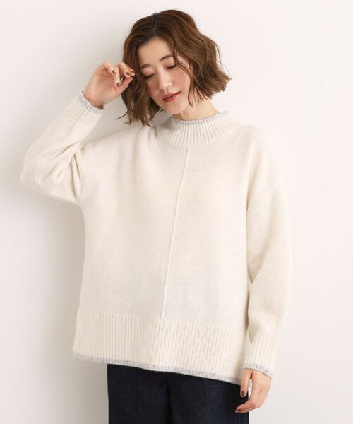grove / グローブ ニット・セーター | 【洗える】ふんわりウール混オーバーサイズニット(オフホワイト(003))