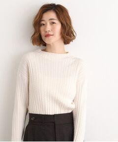 grove / グローブ ニット・セーター | 【石川梨華さん着用】クロップドミニケーブルニット【毛玉軽減／洗える】