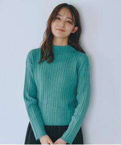 grove / グローブ ニット・セーター | 【石川梨華さん着用】クロップドミニケーブルニット【毛玉軽減／洗える】