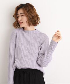 grove / グローブ ニット・セーター | 【石川梨華さん着用】クロップドミニケーブルニット【毛玉軽減／洗える】