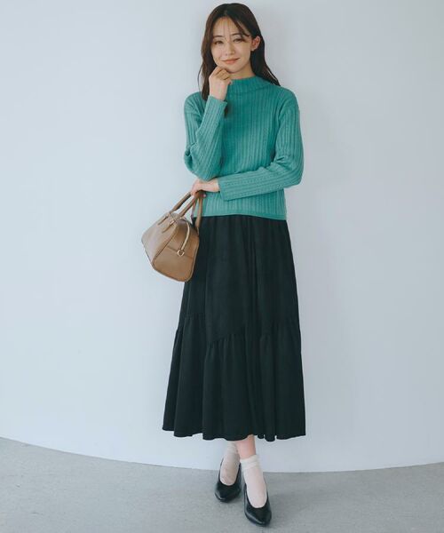 grove / グローブ ニット・セーター | 【石川梨華さん着用】クロップドミニケーブルニット【毛玉軽減／洗える】 | 詳細13