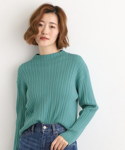 grove / グローブ ニット・セーター | 【石川梨華さん着用】クロップドミニケーブルニット【毛玉軽減／洗える】 | 詳細15