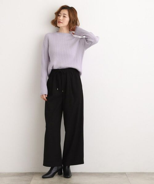 grove / グローブ ニット・セーター | 【石川梨華さん着用】クロップドミニケーブルニット【毛玉軽減／洗える】 | 詳細21