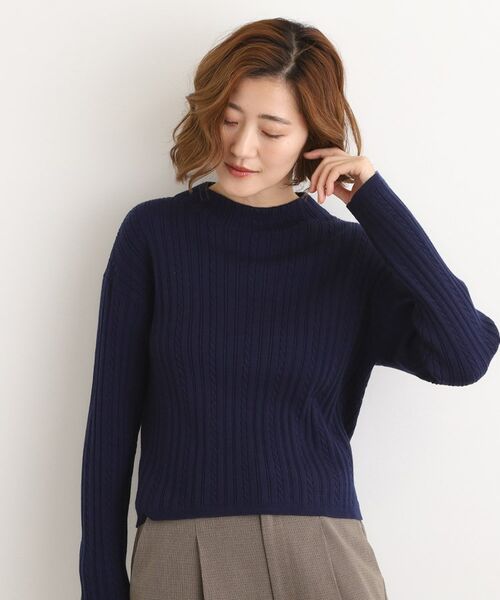 grove / グローブ ニット・セーター | 【石川梨華さん着用】クロップドミニケーブルニット【毛玉軽減／洗える】 | 詳細28