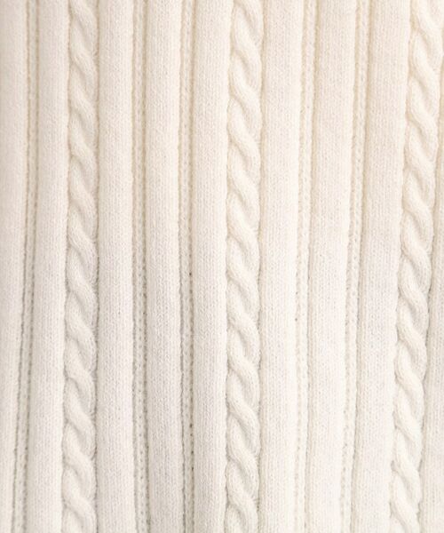 grove / グローブ ニット・セーター | 【石川梨華さん着用】クロップドミニケーブルニット【毛玉軽減／洗える】 | 詳細4