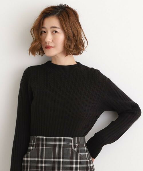 grove / グローブ ニット・セーター | 【石川梨華さん着用】ミニケーブルニット【毛玉軽減/洗える】 | 詳細10