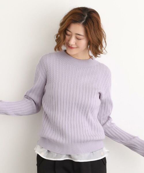 grove / グローブ ニット・セーター | 【石川梨華さん着用】ミニケーブルニット【毛玉軽減/洗える】 | 詳細23