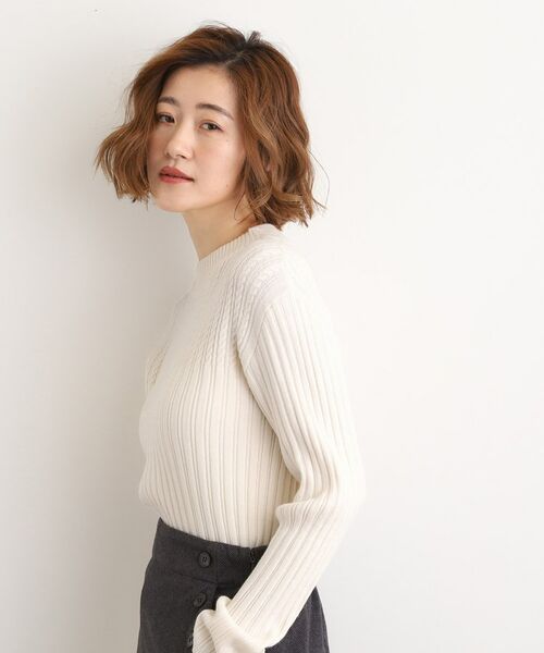 grove / グローブ ニット・セーター | 【石川梨華さん着用】ミニケーブルニット【毛玉軽減/洗える】 | 詳細3