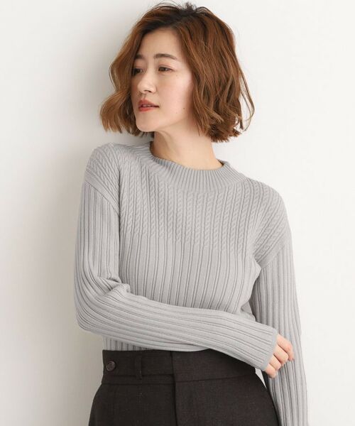 grove / グローブ ニット・セーター | 【石川梨華さん着用】ミニケーブルニット【毛玉軽減/洗える】 | 詳細7