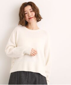 grove / グローブ ニット・セーター | 【石川梨華さん着用】【洗える】レイヤードにもおすすめ！サイド釦ニット