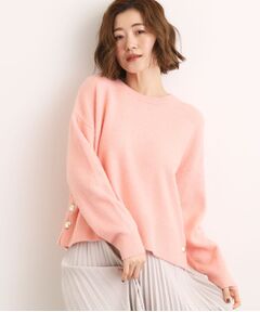 grove / グローブ ニット・セーター | 【石川梨華さん着用】【洗える】レイヤードにもおすすめ！サイド釦ニット