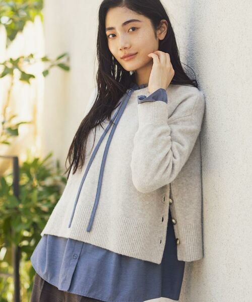grove / グローブ ニット・セーター | 【石川梨華さん着用】【洗える】レイヤードにもおすすめ！サイド釦ニット | 詳細11