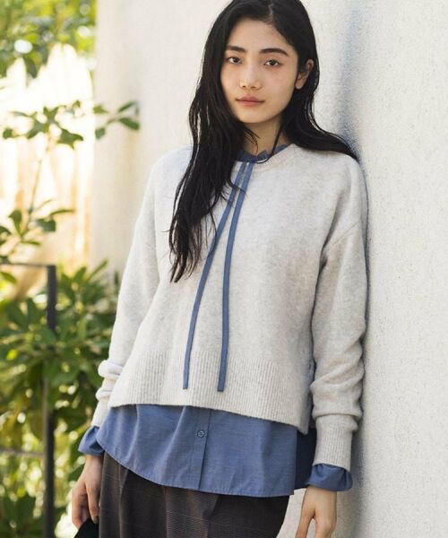 grove / グローブ ニット・セーター | 【石川梨華さん着用】【洗える】レイヤードにもおすすめ！サイド釦ニット | 詳細12