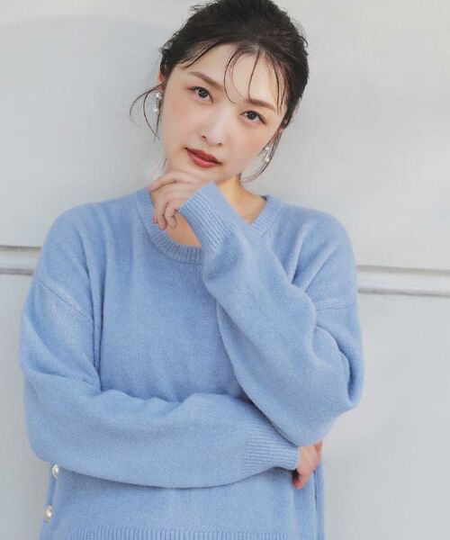 grove / グローブ ニット・セーター | 【石川梨華さん着用】【洗える】レイヤードにもおすすめ！サイド釦ニット | 詳細23