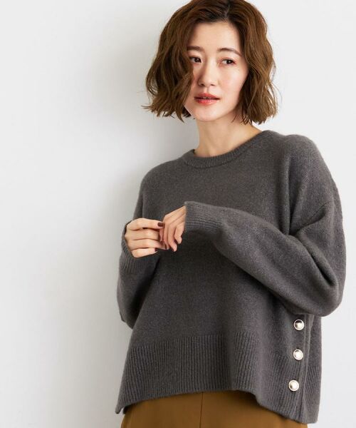 grove / グローブ ニット・セーター | 【石川梨華さん着用】【洗える】レイヤードにもおすすめ！サイド釦ニット | 詳細5