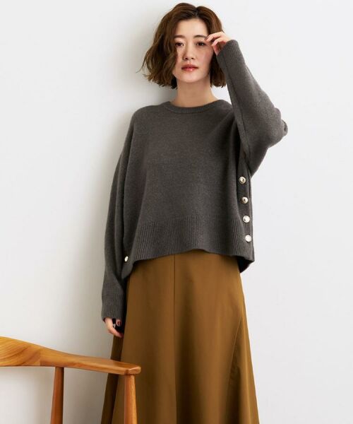 grove / グローブ ニット・セーター | 【石川梨華さん着用】【洗える】レイヤードにもおすすめ！サイド釦ニット | 詳細6