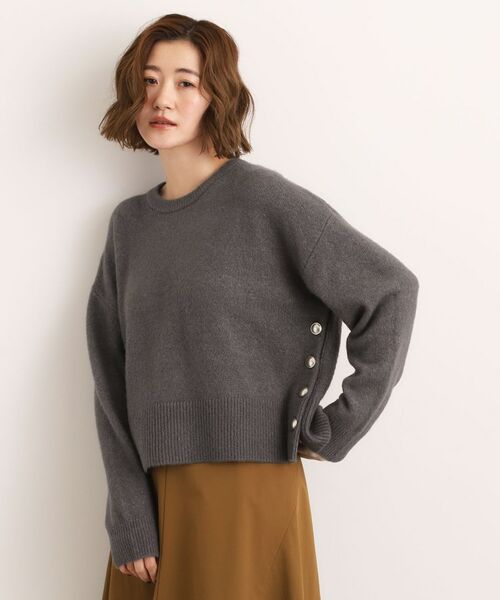 grove / グローブ ニット・セーター | 【石川梨華さん着用】【洗える】レイヤードにもおすすめ！サイド釦ニット | 詳細7