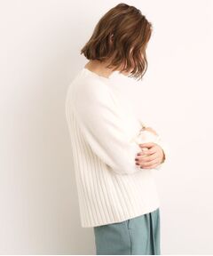 grove / グローブ ニット・セーター | 【石川梨華さん着用】【洗える】バックリブ切替ニット