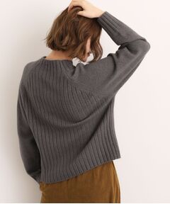 grove / グローブ ニット・セーター | 【石川梨華さん着用】【洗える】バックリブ切替ニット