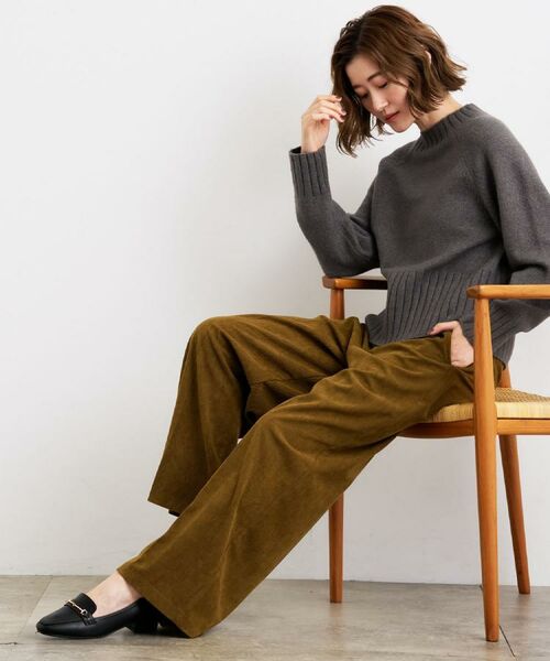 grove / グローブ ニット・セーター | 【石川梨華さん着用】【洗える】バックリブ切替ニット | 詳細13