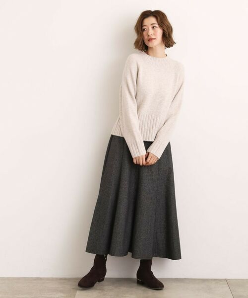 grove / グローブ ニット・セーター | 【石川梨華さん着用】【洗える】バックリブ切替ニット | 詳細18