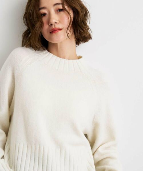 grove / グローブ ニット・セーター | 【石川梨華さん着用】【洗える】バックリブ切替ニット | 詳細2