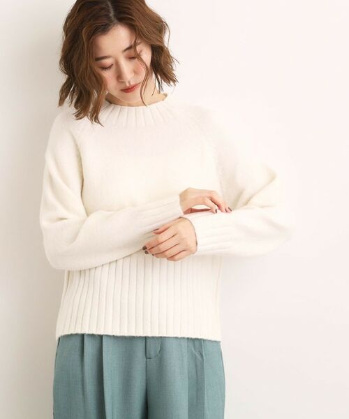 grove / グローブ ニット・セーター | 【石川梨華さん着用】【洗える】バックリブ切替ニット | 詳細3